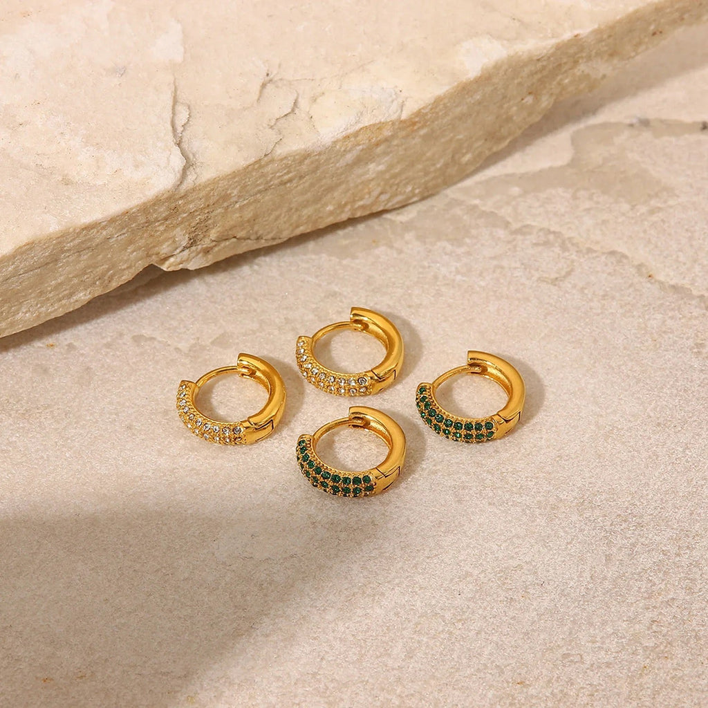 Cam Collections Bou Boucles d’oreilles anneaux zircon